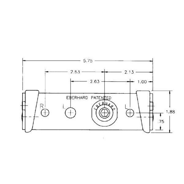 Eberhard Manufacturing Co Dovetail Rotary W/Strike&Wedge EMC 9D-400-U ZN RH - main